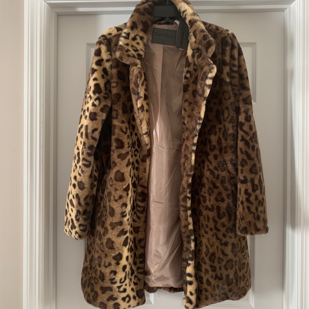 Cheetah Print Faux Fur Coat